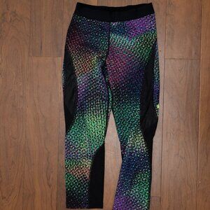Nike Pro Yoga Pants Women Purple Green Size Small